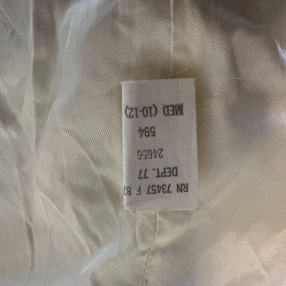 Vintage Faux Fur Coat White w/ Gray Size M - Picture 6 of 6